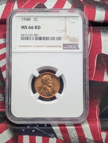 1948 Lincoln Wheat Cent MS66 RD By NGC