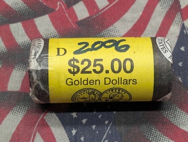 2006-D Golden Twenty Five Dollar Roll, Uncirculated.