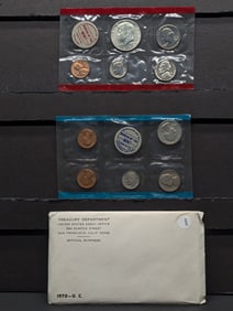 1970 US UNC. Mint Set, w/the Key Date 40% Silver Kennedy Half Dollar