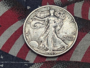 1943 - S, Walking Liberty Half Dollar, WWII Era - 90% Silver, 82 Years Old!
