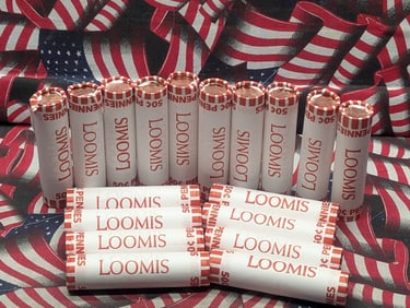 Twenty Rolls of 2025 BU Lincoln Shield Cents - 1,000 Coins Total