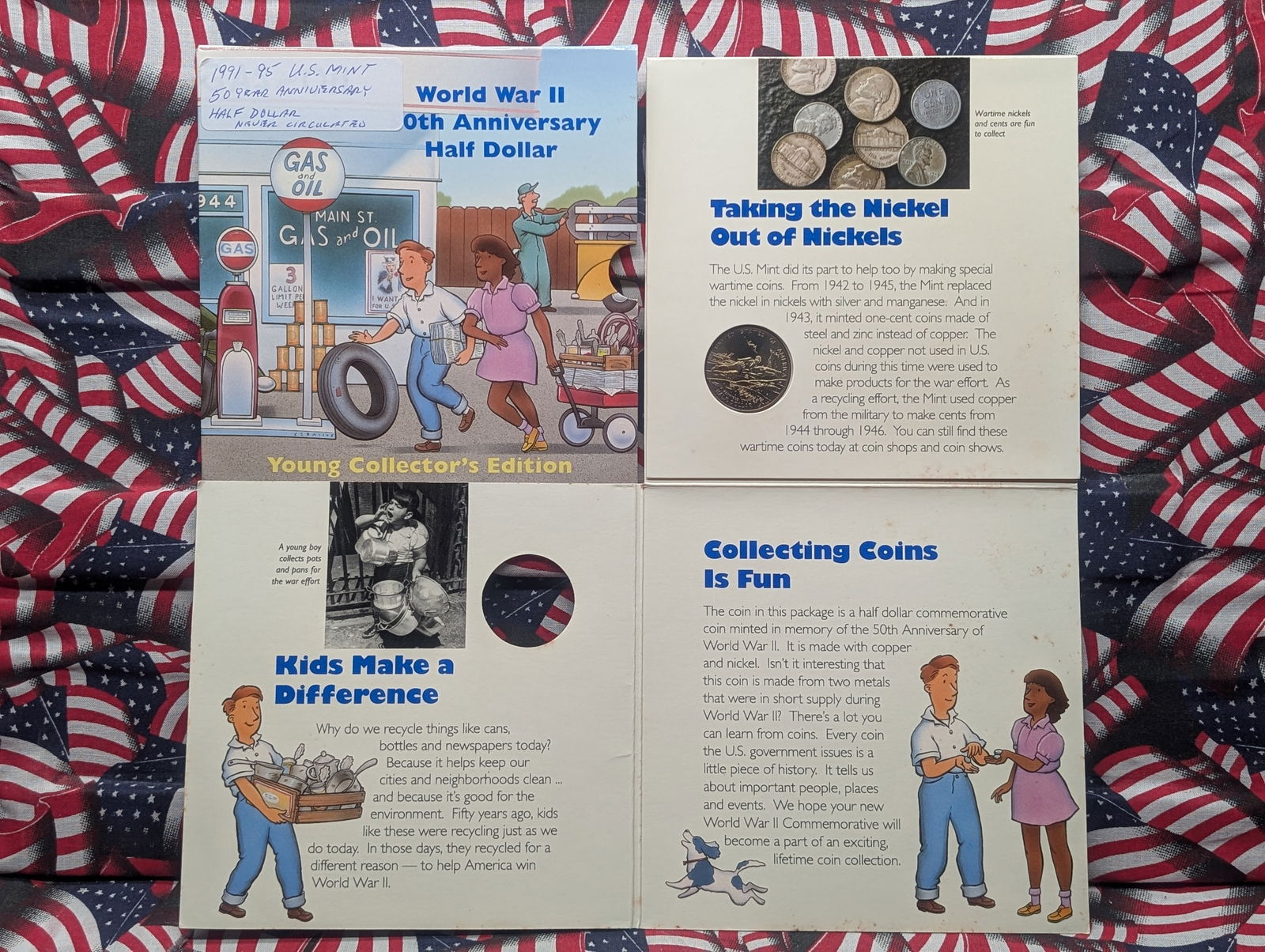 1991-1995 U.S. Mint WWII 50th Anniversary Clad Half Dollar In OGP (1 of 5)