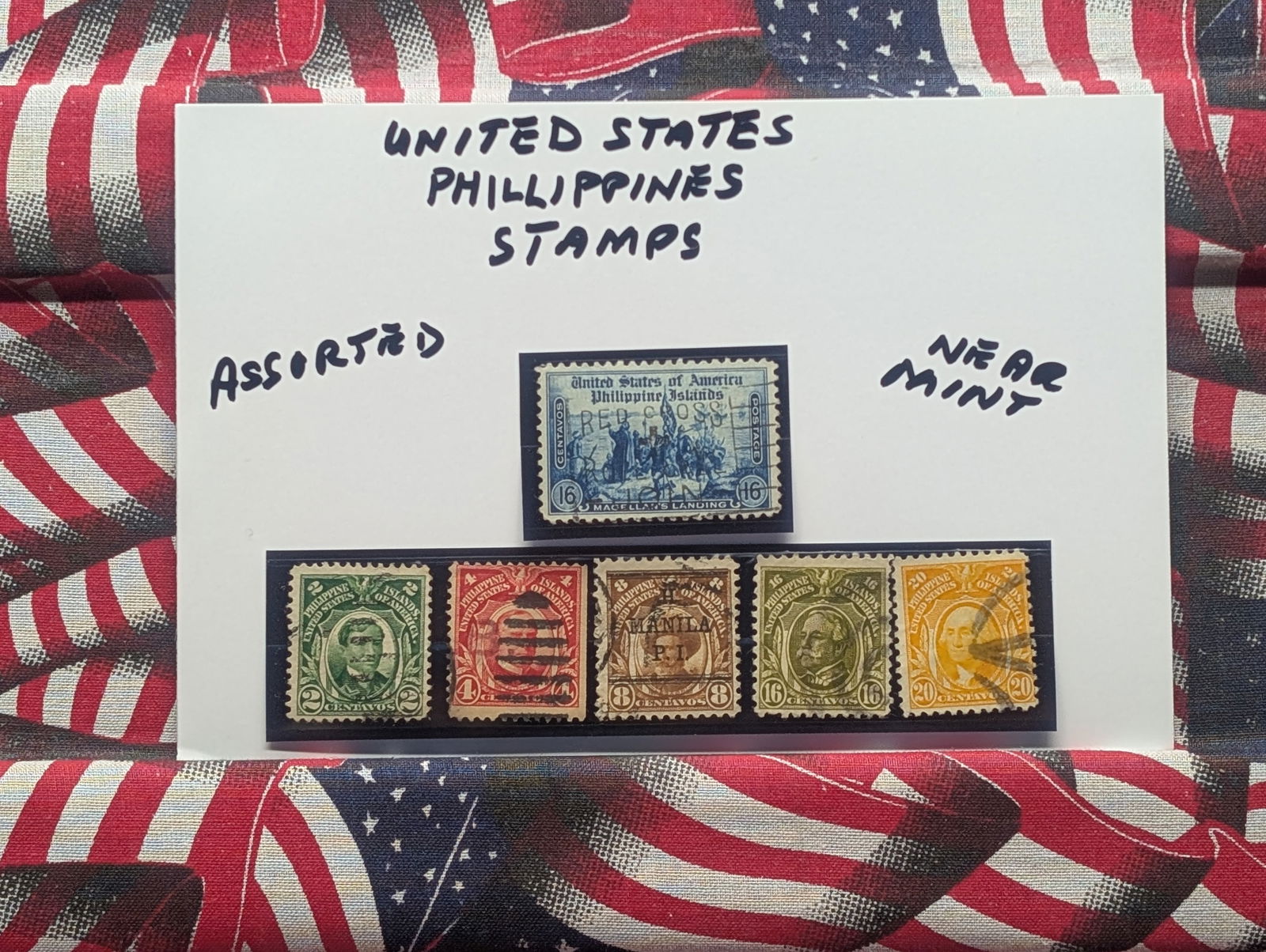 (6) Assorted U.S. Philippines Stamps, Near Mint Condition (1 of 4)