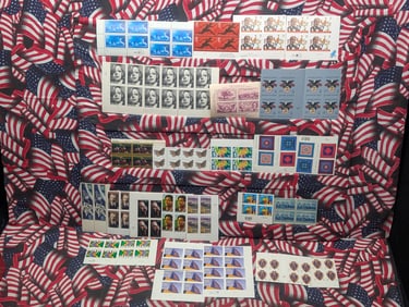 (20) Assorted Plate Block Stamps, All Mint, Original Gum, Never Hinged