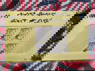 1986-93 William Jennings Plate Block Stamp, Scott # 2195, All Mint, Original Gum, Never Hinged