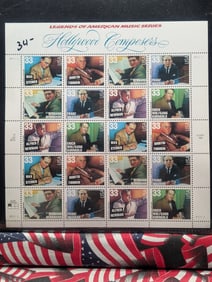 (2) U.S. Mint Sheets Of U.S. Postage, All Mint, Original Gum, Never Hinged