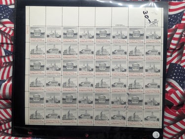 (2) U.S. Mint Sheets Of U.S. Postage, All Mint, Original Gum, Never Hinged