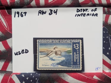 1967 Dept. Of Interior Duck Stamp, RW 34