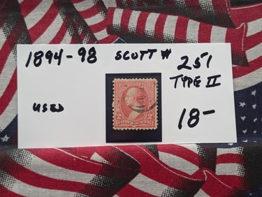 1894-98 Vintage Type II U.S. Stamp, Scott # 251, Used