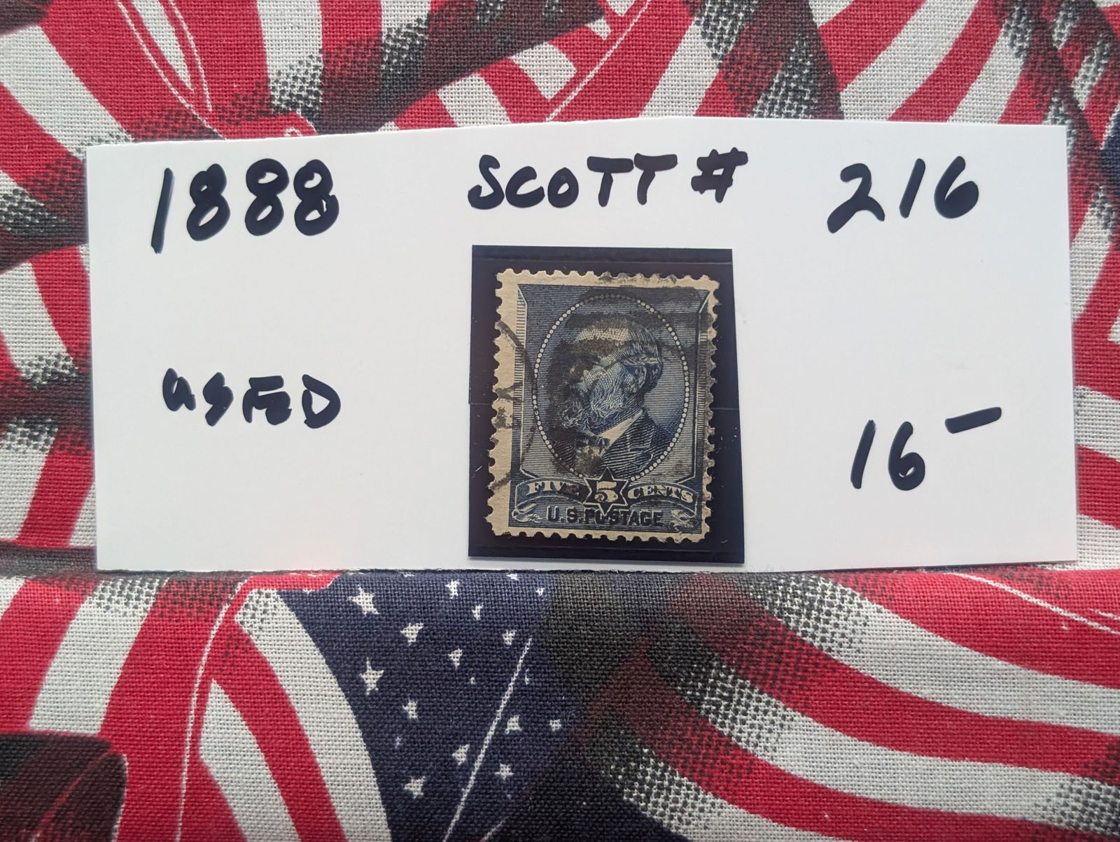 1888 Vintage U.S. Stamp, Scott # 216, Used (1 of 2)