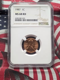 1987 Lincoln Memorial Cent - NGC MS68 RD