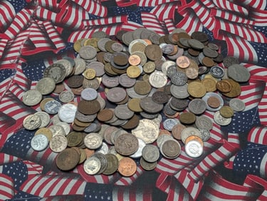 Bag of 2.5 Lbs. of Various Vintage & Modern World Coins