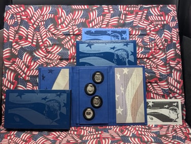 2014-P PROOF, 2014-D UNC, 2014-S ENHANCED UNC & 2014-W REVERSE PROOF Kennedy Silver Half Dollars