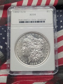 1882-O/S Morgan Silver Dollar - NCG Cert. AU58 - "NOT NGC"