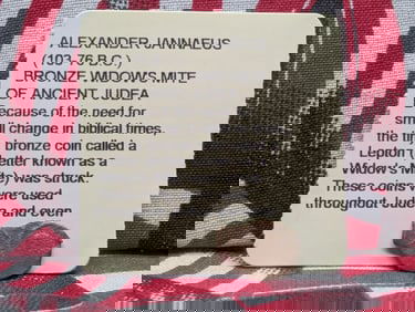 c. 103-76 BC Alexander Jannaeus Bronze Widow's Mite (Lepton) of Ancient Judea