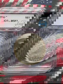 1921-D Morgan Silver Dollar - ICG Cert. MS63