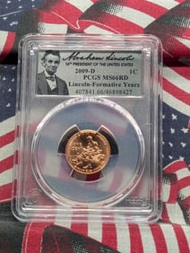2009-D Lincoln Formative Years Cent - PCGS MS66 RD