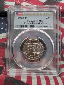 2023-P Edith Kanaka'ole Quarter - PCGS MS67 - Advanced Release