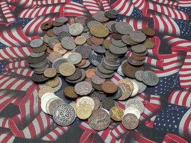 Bag of 1.7 Lbs. of Various Vintage & Modern World Coins