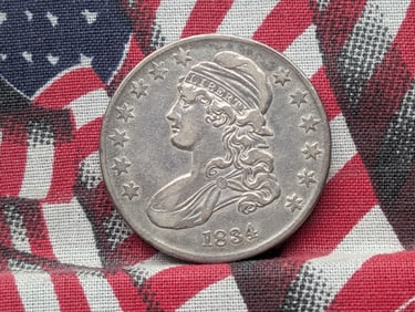 AU - 1834 Capped Bust Half Dollar