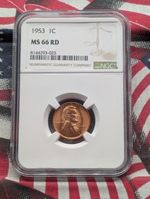 1953 Lincoln Wheat Cent - NGC MS66 RD