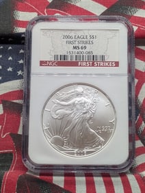 2006 American Silver Eagle - NGC MS69 - First Strike