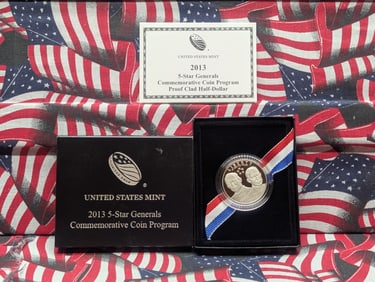 2013-S PROOF 5-Star Generals Commem Half Dollar in OGP w/ COA