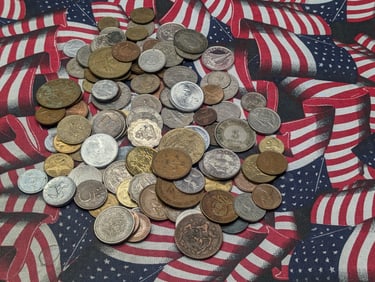 16 plus ounces of unsearched foreign coins.