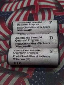 2019 P, D, & S Complete Set of $10 Rolls of Frank Church River of No Return Wilderness (ID) America