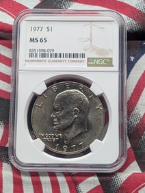 1977 Eisenhower Dollar - NGC MS65
