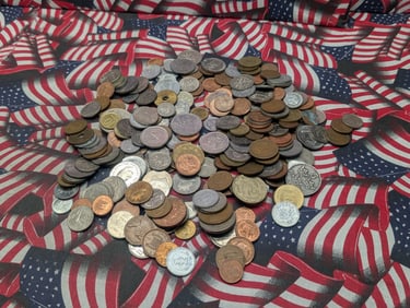 Bag of 1.15 Lbs. of Various Vintage & Modern World Coins