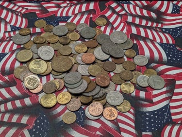 16 Ounces plus unsearched foreign coins.