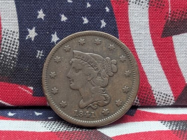 1841 US Large Cent. Medium Brown VF.