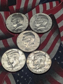 1988-D, 1989-P, 1990-P, & 1991 P&D Kennedy Half Dollars