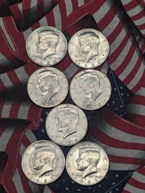 1980 P&D, 1981 P&D, 1982-P, & 1983 P&D Kennedy Half Dollars