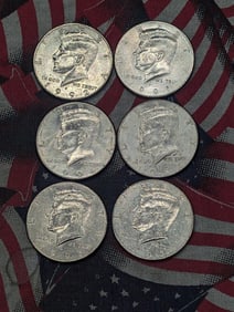 1992-P, 1993-P, 1994 P&D, & 1995 P&D Kennedy Half Dollars
