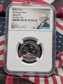 2022-P Anna May Wong Quarter - NGC MS67 PL
