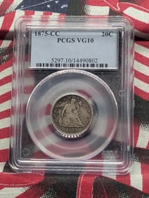 1875-CC Twenty Cent Piece - PCGS VG10