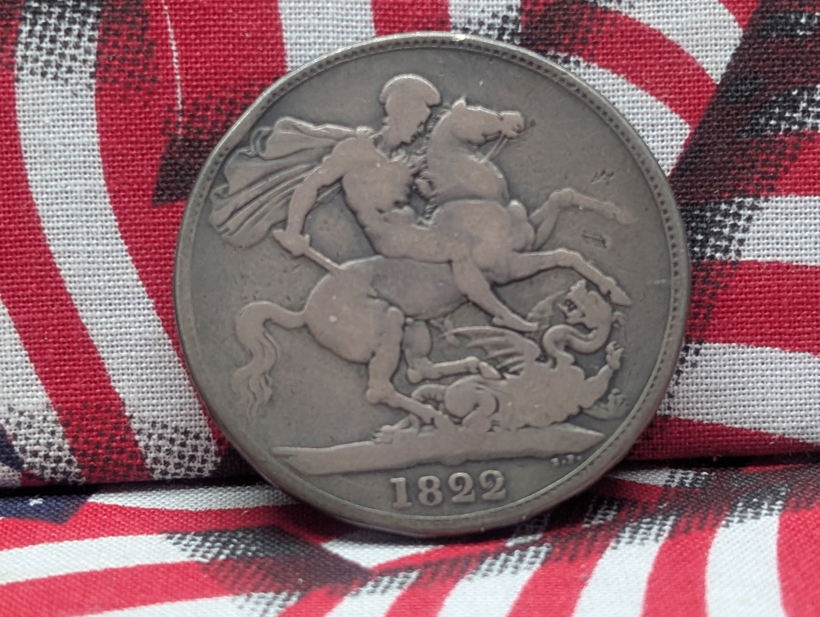 1822 Great Britain Silver Crown. From Jewelry but Fine detail. 92.5% Silver, 28.2760 Grams. (1 of 3)