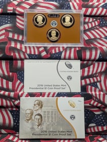 2016-S U.S. Mint Presidential $1 Coin Proof Set In OGP With COA