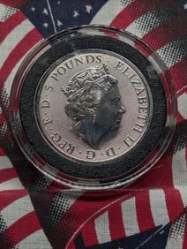 2 Oz. .9999 FINE SILVER 2020 Great Britain 5 Pounds White Horse of Hanover Designed Coin in Capsule