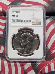 1973-D Eisenhower Dollar - NGC MS65
