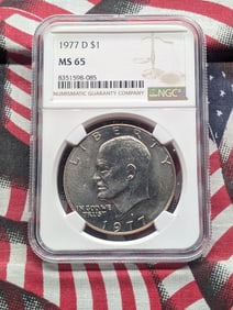 1977-D Eisenhower Dollar - NGC MS65