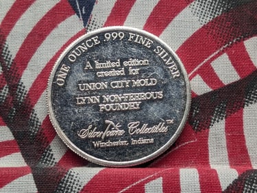 1 Oz. .999 FINE SILVER Great American Glass Industry Designed Round