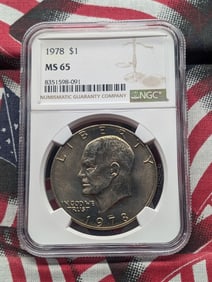 1978 Eisenhower Dollar - NGC MS65