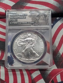 2021 Type 1 American Silver Eagle - ANACS Cert. MS70 - First Strike