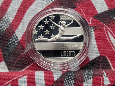 1992-S PROOF Olympic Gymnast Commem Half Dollar in Capsule