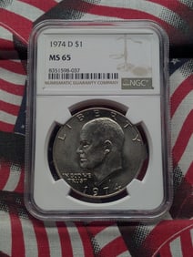 1974-D Eisenhower Dollar - NGC MS65
