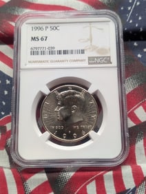 1996-P Kennedy Half Dollar - NGC MS67