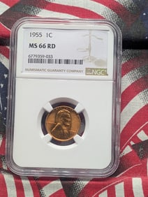1955 Lincoln Wheat Cent - NGC MS66 RD